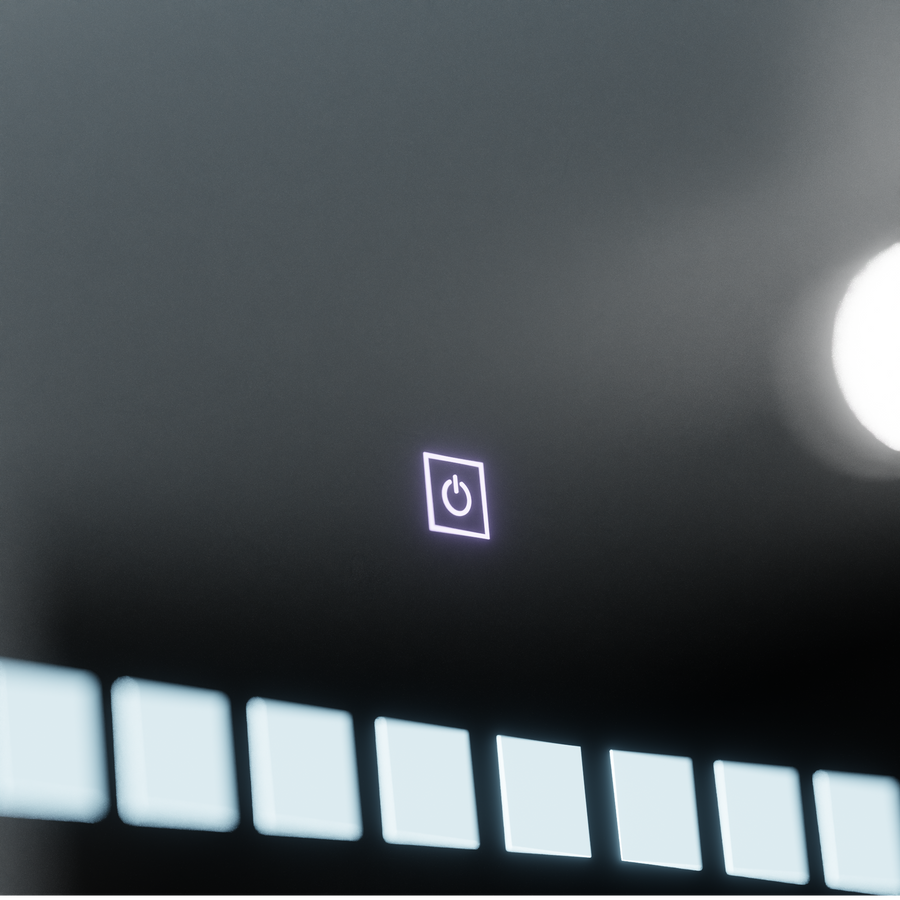 Prostokątne lustro LED, 80x60cm, Grid Light Basic Touch