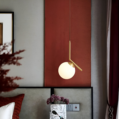 Żyrandol LOFT Haven, 1x E27, złoty biały, metal, regulowana wysokość, nowoczesny