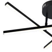 Żyrandol LED Masza z pilotem 80W, akryl i metal, czarny