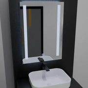 Prostokątne lustro LED, 50x70cm, podwójne światło Basic Touch