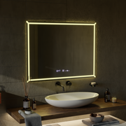Lustro prostokątne LED, 60x80cm, VillayTouch Marcello, system przeciwmgielny, ściemnialne