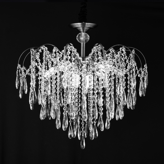 Żyrandol Kryształowy CC9324/5CH, 5x E14, średnica 49cm, Chrom
