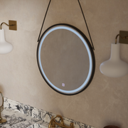 Okrągłe lusterko LED, 60 cm, podstawowy dotyk