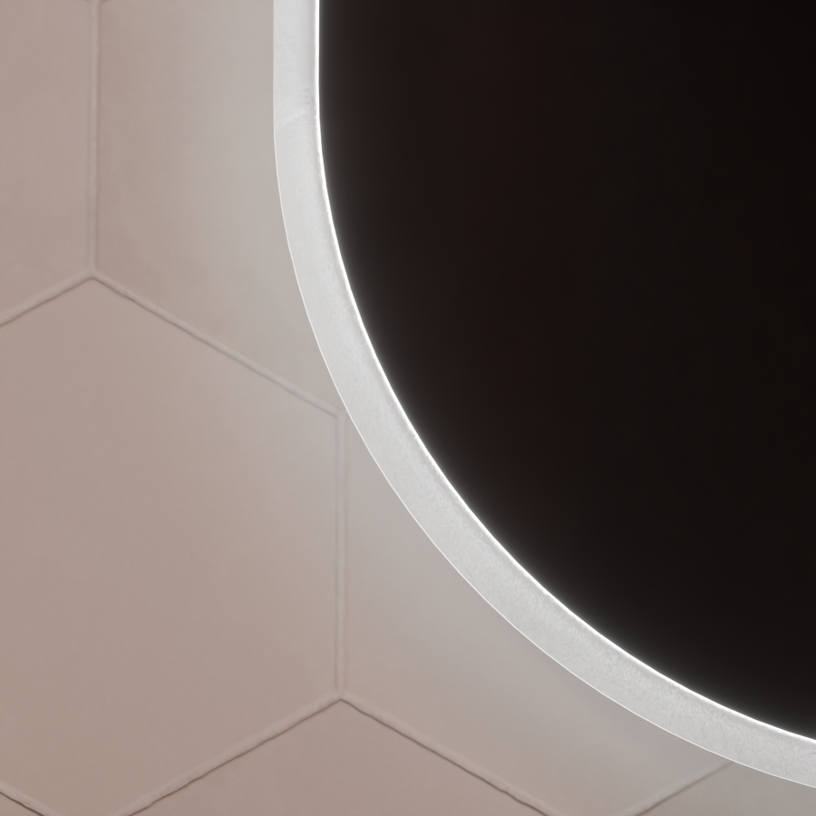 Owalne lusterko diody LED 50x80cm Lleksort, dotyk, system rozmrażania, Dokryty