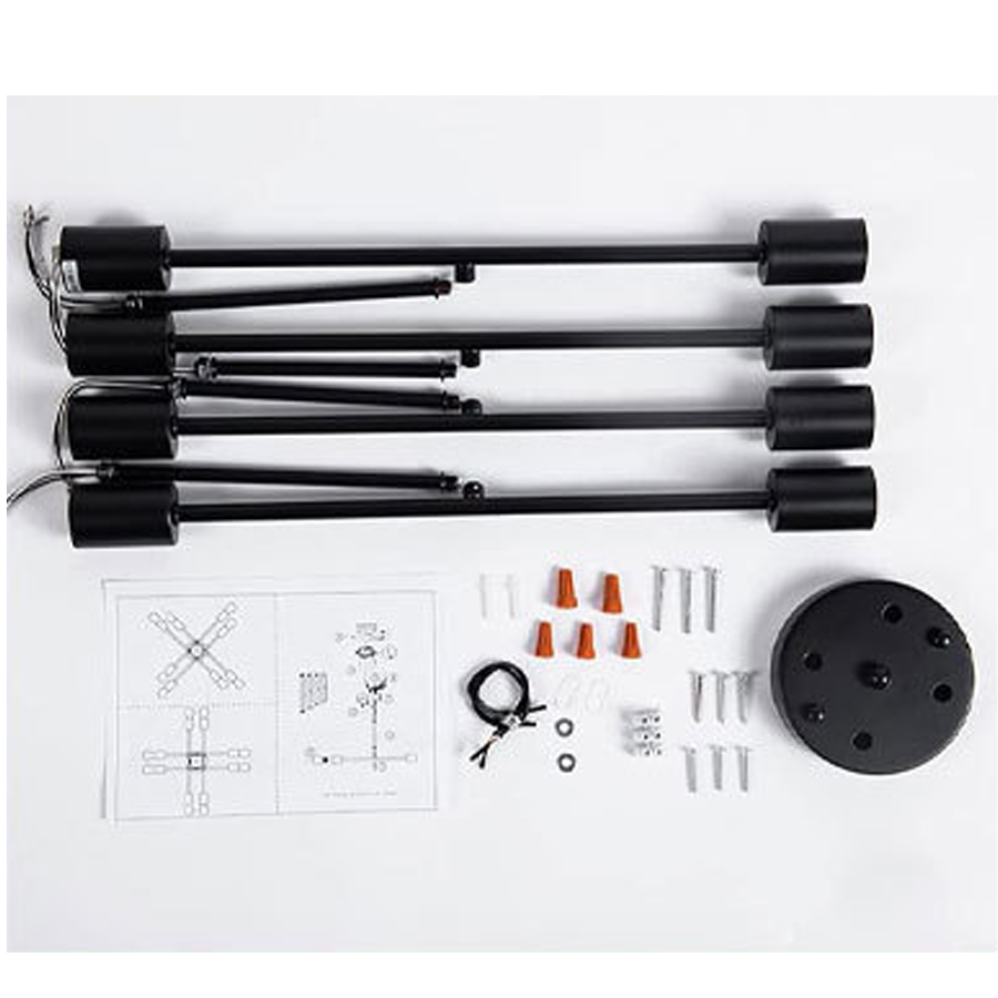 Modernistyczny żyrandol Octa 8, 8x E27, czarny, nowoczesny design