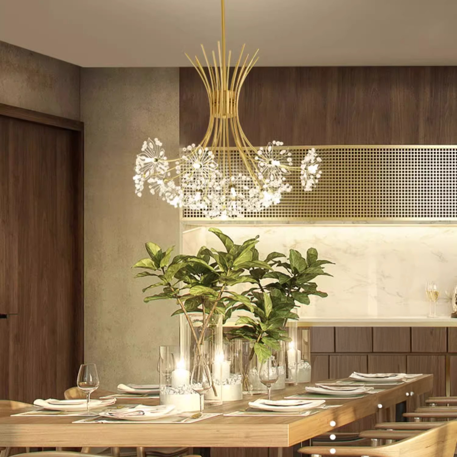 Chandelier Zethos Crystal 13xg4 złoto, średnica 49 cm