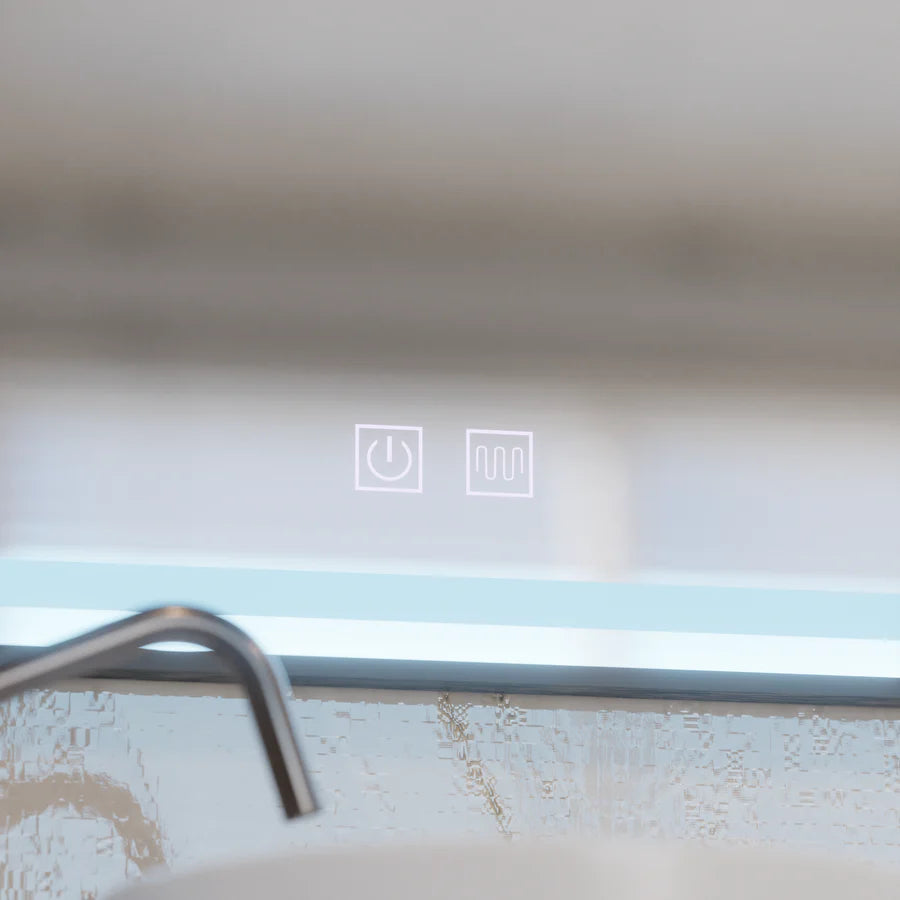 Lustro prostokątne LED 90x75cm Edge LUMINOUS Touch Defog System, czarna rama