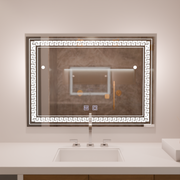Prostokątne lustro LED 80x60 z systemem przeciwmgielnym Volta Touch
