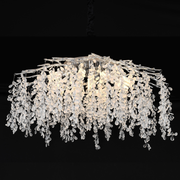 Żyrandol kryształowy Fiamma, 6x E14, średnica 45 cm, złoty