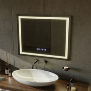 Lustro Werner Touch LED z systemem przeciwmgielnym, zegarem i temperaturą 80x60 cm