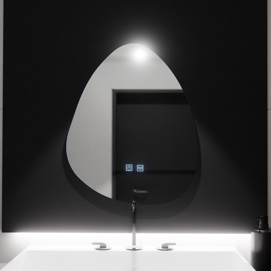 Lustro organiczne LED 80x60cm, Fluido Touch, system przeciwmgielny, ściemnialne
