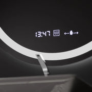 Okrągłe lusterko LED, 80 cm, Celeste Motionglow Marcello, system rozmrażania, zegar i termometr,