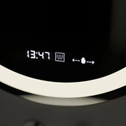 Okrągłe lustro LED, 60 cm, Celeste MotionGlow Marcello, system przeciwmgielny, zegar i termometr, ściemnialne