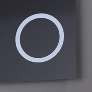 Prostokątne lustro LED, 80x60 cm, precyzyjne Motion Blglow Marcello, system wyłączania, zegar i termometr, powiększenie kosmetyczne