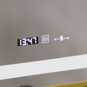 Prostokątne lusterko LED, 60x80 cm, Eclat Motionglow Marcello, System Defrition, zegar i termometr, kosmetyki