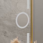 Prostokątne lusterko LED, 60x80 cm, Eclat Motionglow Marcello, System Defrition, zegar i termometr, kosmetyki