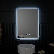 Prostokątne lustro LED 50x70cm Zampa Motion Blowlow Marcello System defracji zegara i delikatny termometr