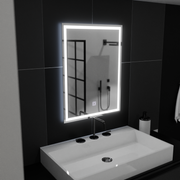 Lustro prostokątne LED, 50x70cm, RAMA Basic Touch