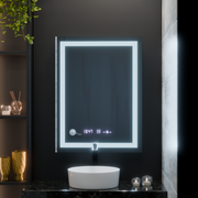 Prostokątne lustro LED 60x80cm Verite MotionGlow Marcello Defog System Zegar i termometr Ściemnialny