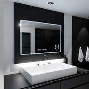 LUD LED prostokątna 120x80 Aura Riflesso Puro Motionglow Marcello, System rozprzestrzeniania się, termometr i zegar, cieńby