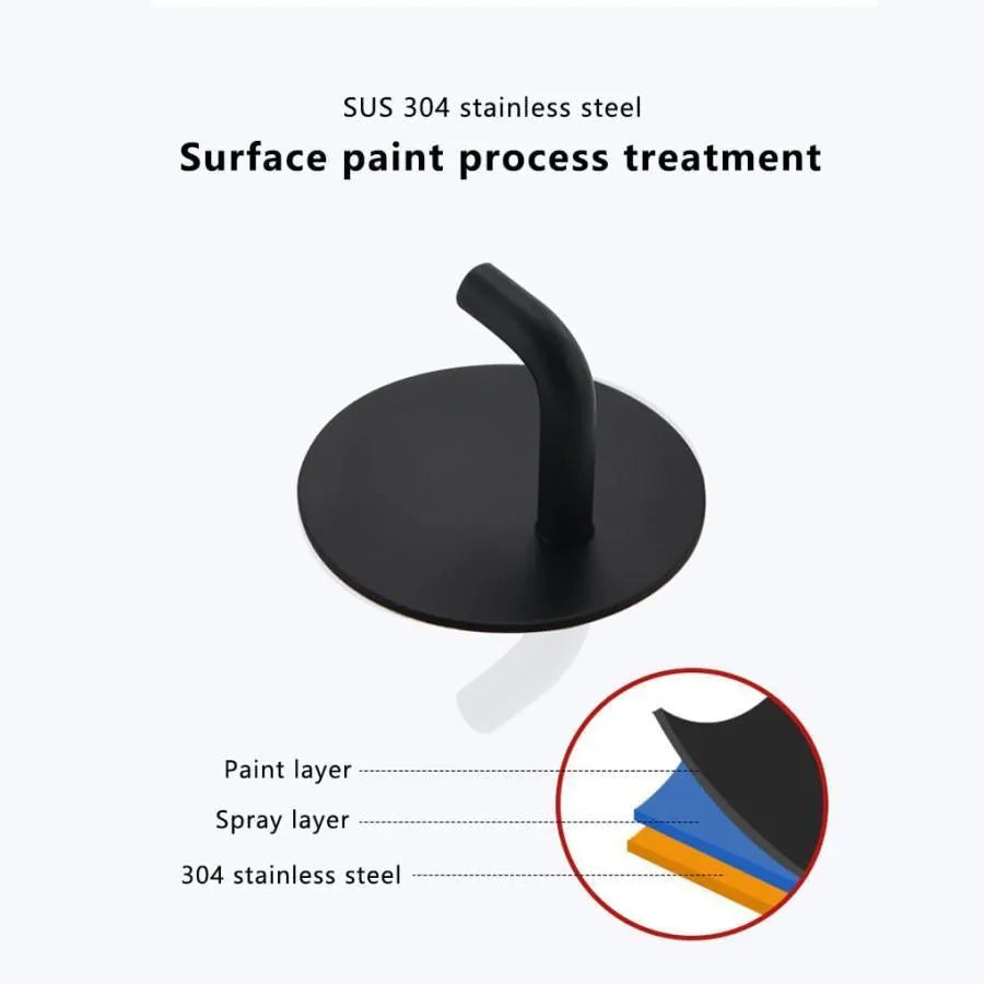 Czarny samoprzylepny wieszak GJ651