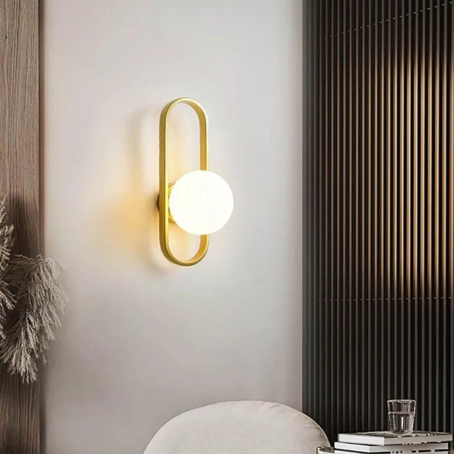 Lampa ścienna Amena 1x E14 białe złoto