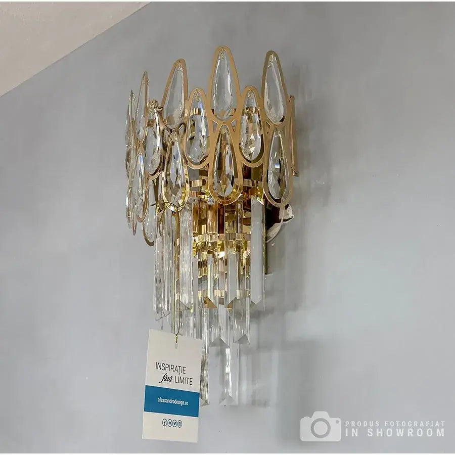 Lampa Cristal Jeannette 2x E14 Złota