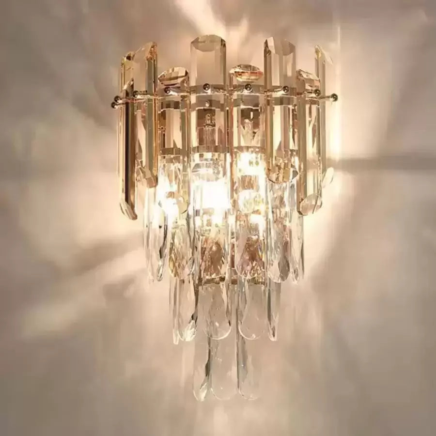 Lampa Cristal Lorena 2x E27 Złota