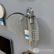 Lampa kryształowa Sapphire 2x E27 Błyszczący chrom, sznury kryształów