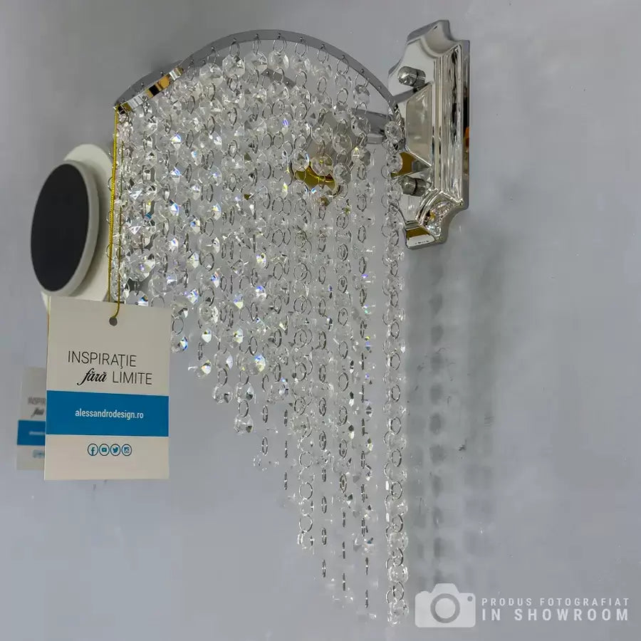 Lampa ścienna Serenity Crystal 1x E27 srebrna
