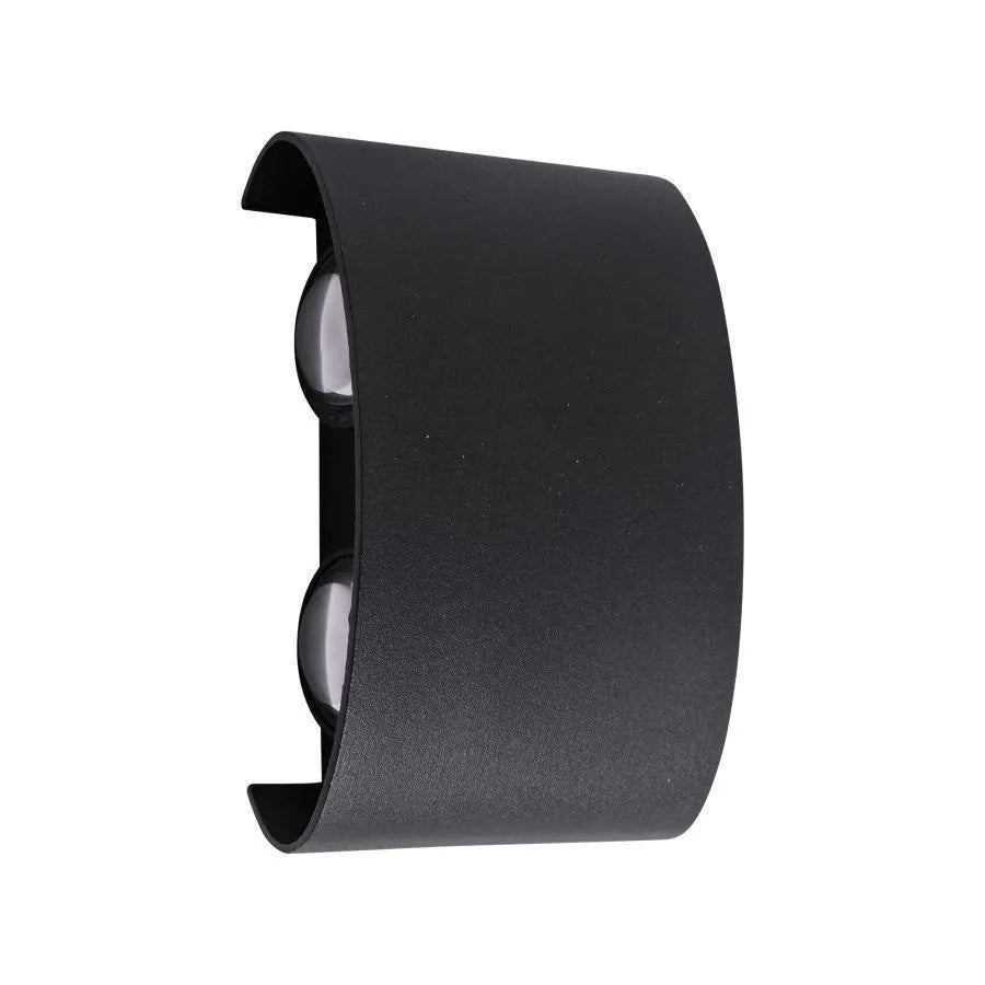 Fantas Kinkiet zewnętrzny i wewnętrzny LED, 4 źródła x 1 W, IP65, metaliczny, czarny, 3000 K