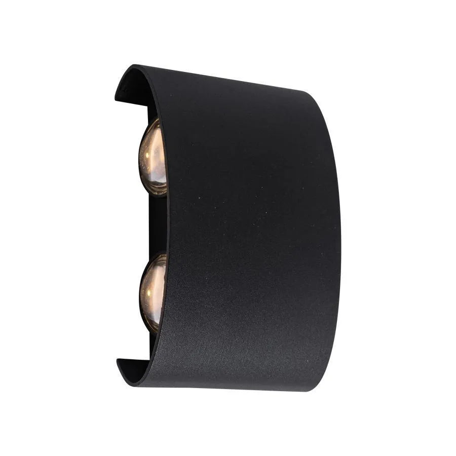 Fantas Kinkiet zewnętrzny i wewnętrzny LED, 4 źródła x 1 W, IP65, metaliczny, czarny, 3000 K