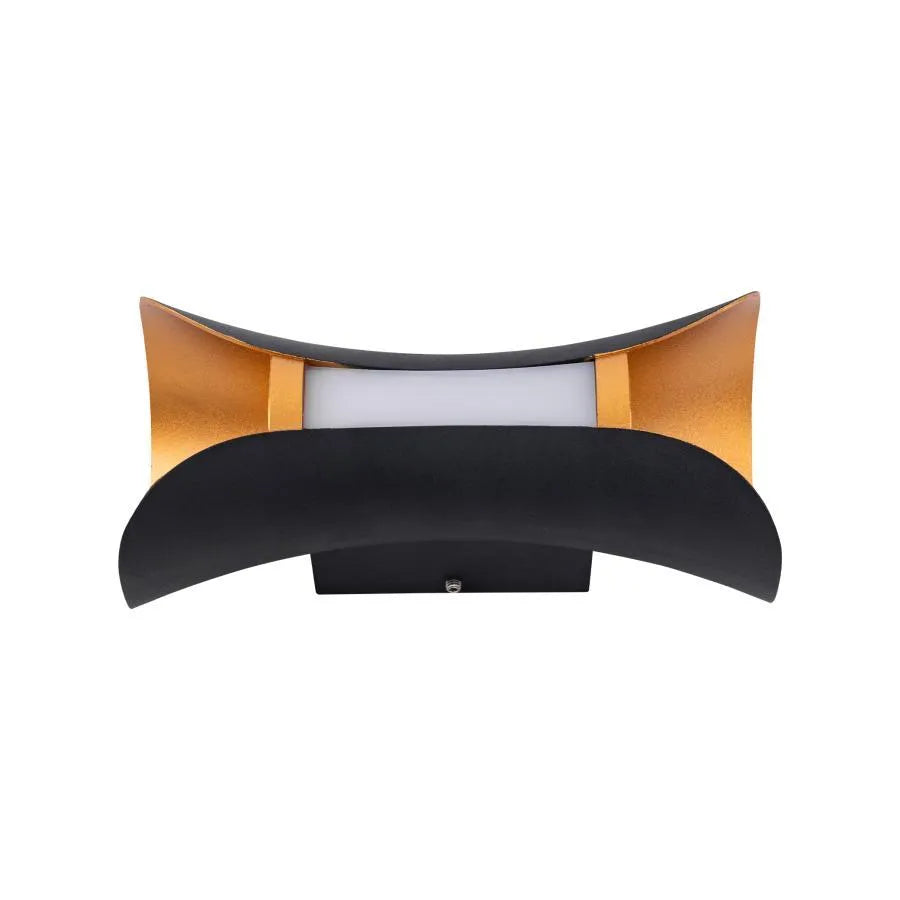 Lampa ścienna zewnętrzna Ucrus, 12W, czarno-złota, 3000K