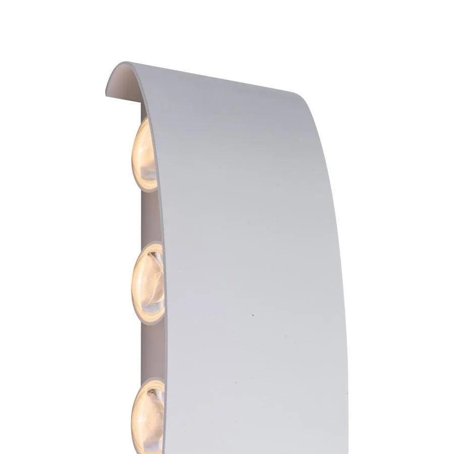 Fantas Lampa ścienna LED do wewnątrz/na zewnątrz, 8 źródeł światła x 1 W, IP65, biała, 3000 K