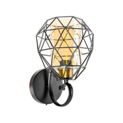 Kinkiet Harlem, 1*E27, Metal, Czarny