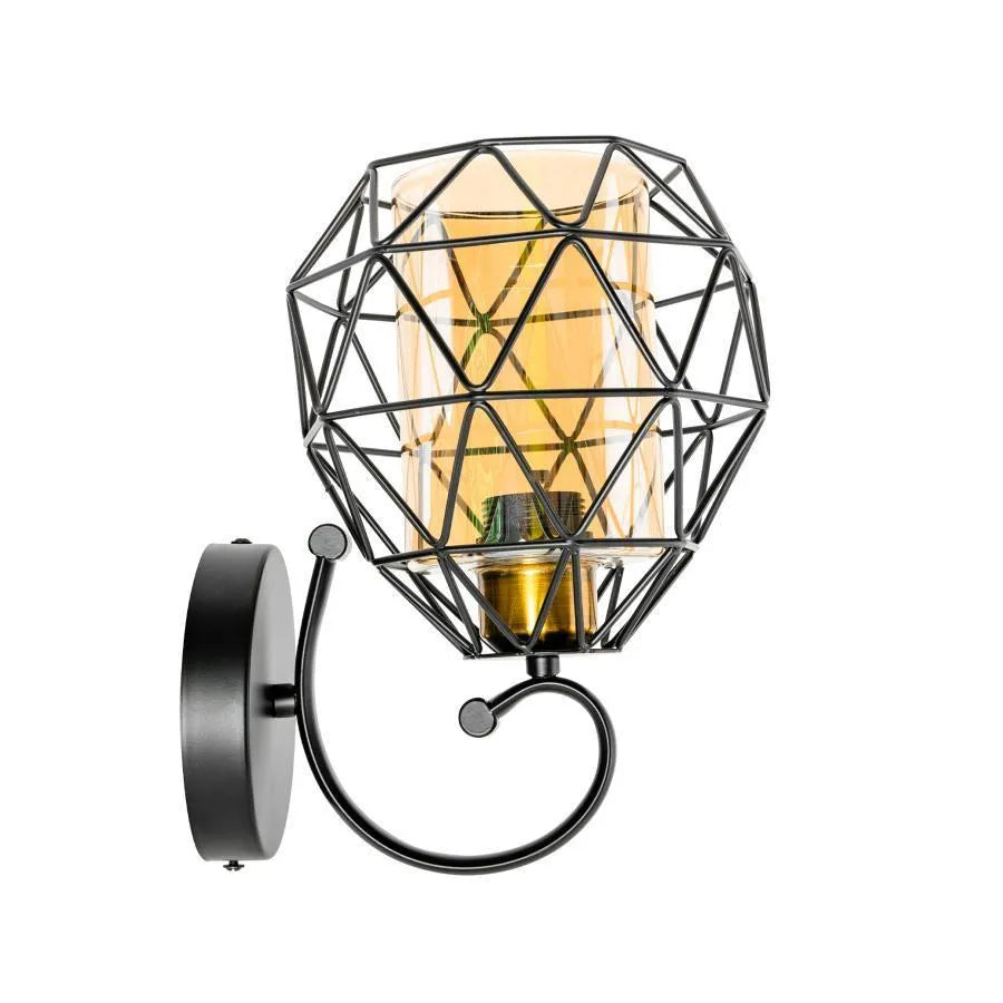 Kinkiet Harlem, 1*E27, Metal, Czarny