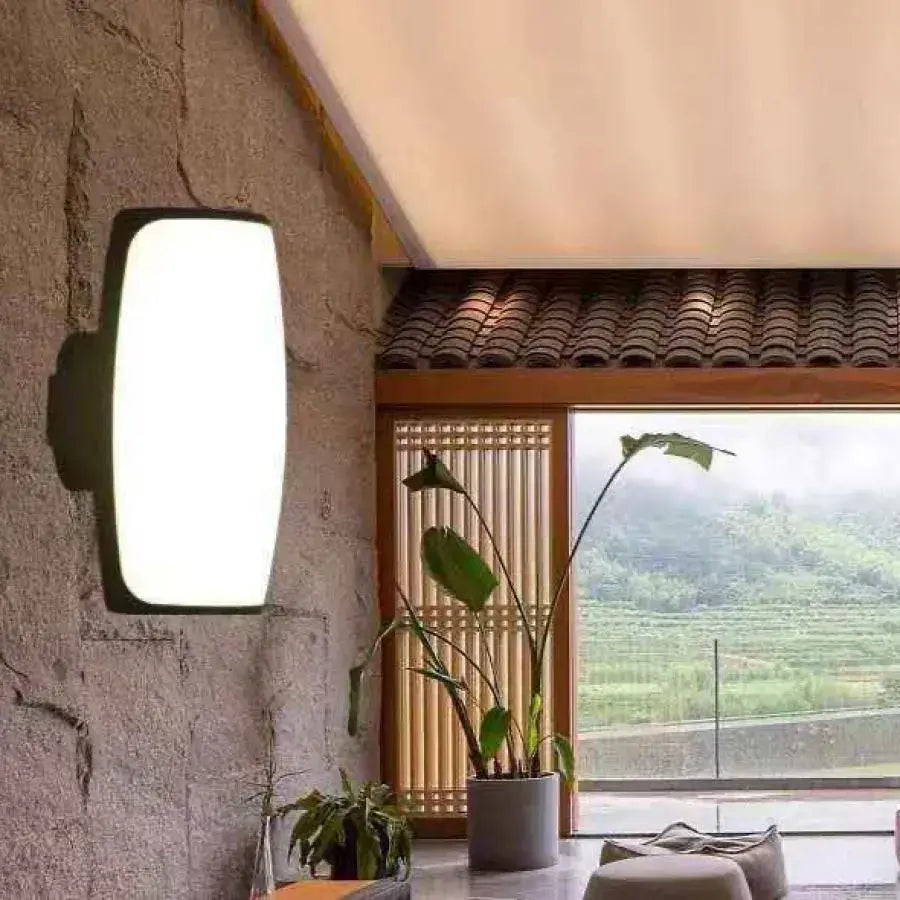 Casian 20W Zewnętrzna lampa ścienna LED Czarno-biała