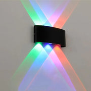 Fantas Lampa ścienna RGB LED do wewnątrz/na zewnątrz, 6 źródeł światła x 1 W, IP65, czarna, 3000 K