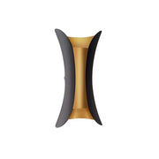 Pauline Outdoor LED Kinkiet, 10W, Metal, Czarny i Złoty