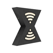 Retelis Zewnętrzna lampa ścienna LED, 12 W, metalowa, czarna