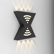 Retelis Zewnętrzna lampa ścienna LED, 12 W, metalowa, czarna