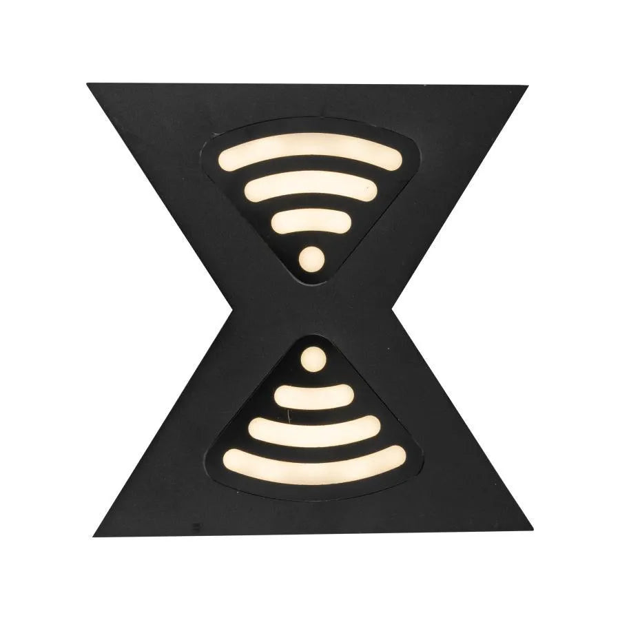 Retelis Zewnętrzna lampa ścienna LED, 12 W, metalowa, czarna