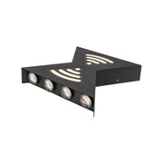 Retelis Zewnętrzna lampa ścienna LED, 12 W, metalowa, czarna