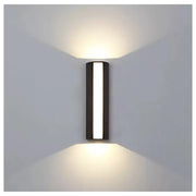 Berfin Zewnętrzna lampa ścienna LED, 7W, 3000K, czarna, metalowa