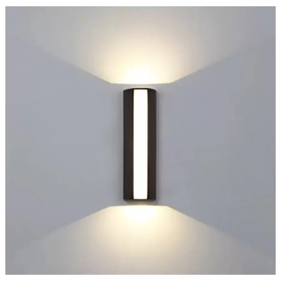 Berfin Zewnętrzna lampa ścienna LED, 7W, 3000K, czarna, metalowa