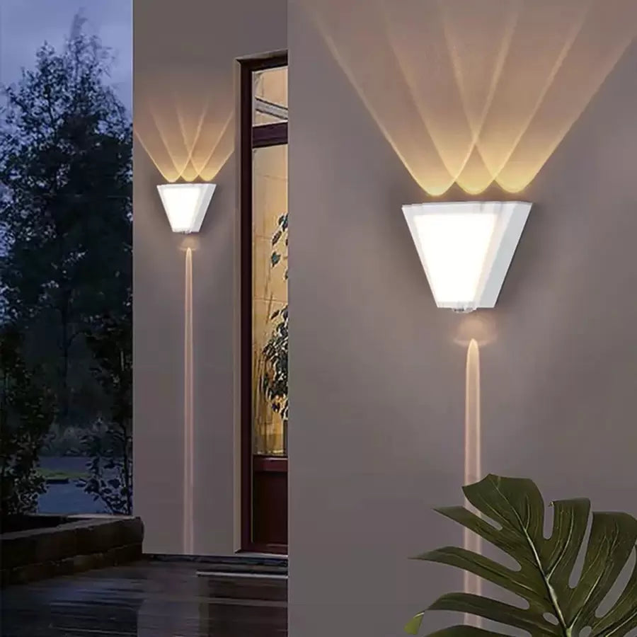 Kyler 9W Zewnętrzna lampa ścienna LED biała