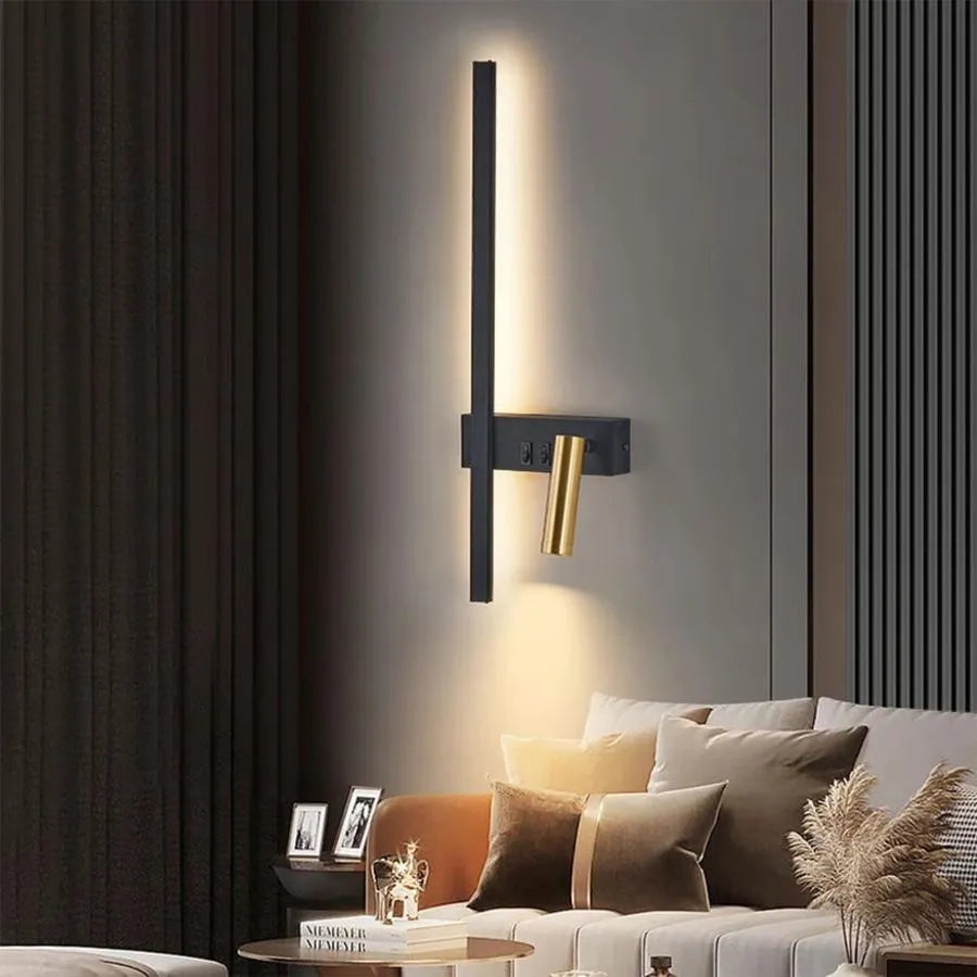 Lampa ścienna Glory LED 9W czarno-złota
