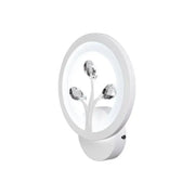 Lampa ścienna LED DAISY, 13 W, zimne/ciepłe/neutralne światło, biała z kryształem