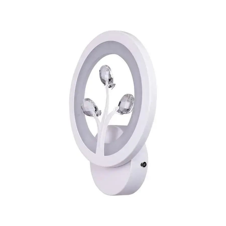 Lampa ścienna LED DAISY, 13 W, zimne/ciepłe/neutralne światło, biała z kryształem