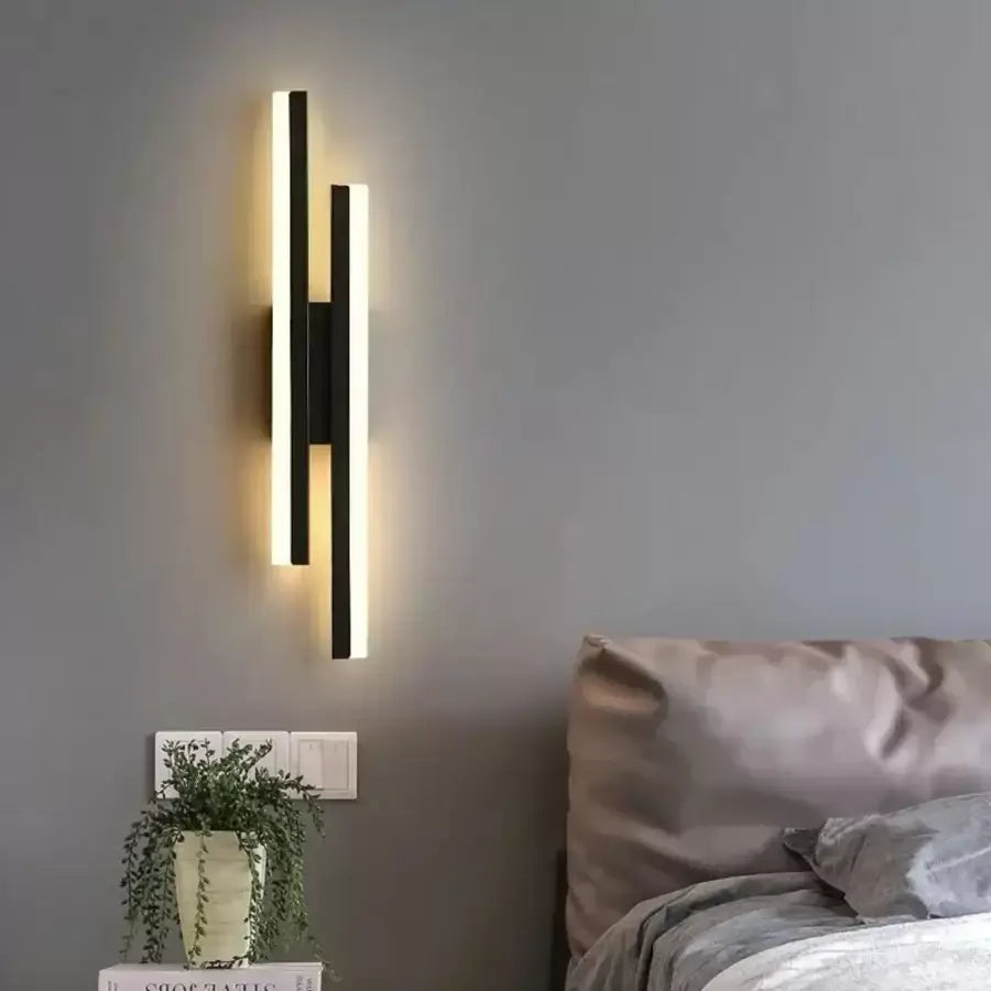 Lampa ścienna LED Lyra, 18 W, akrylowa, czarno-biała